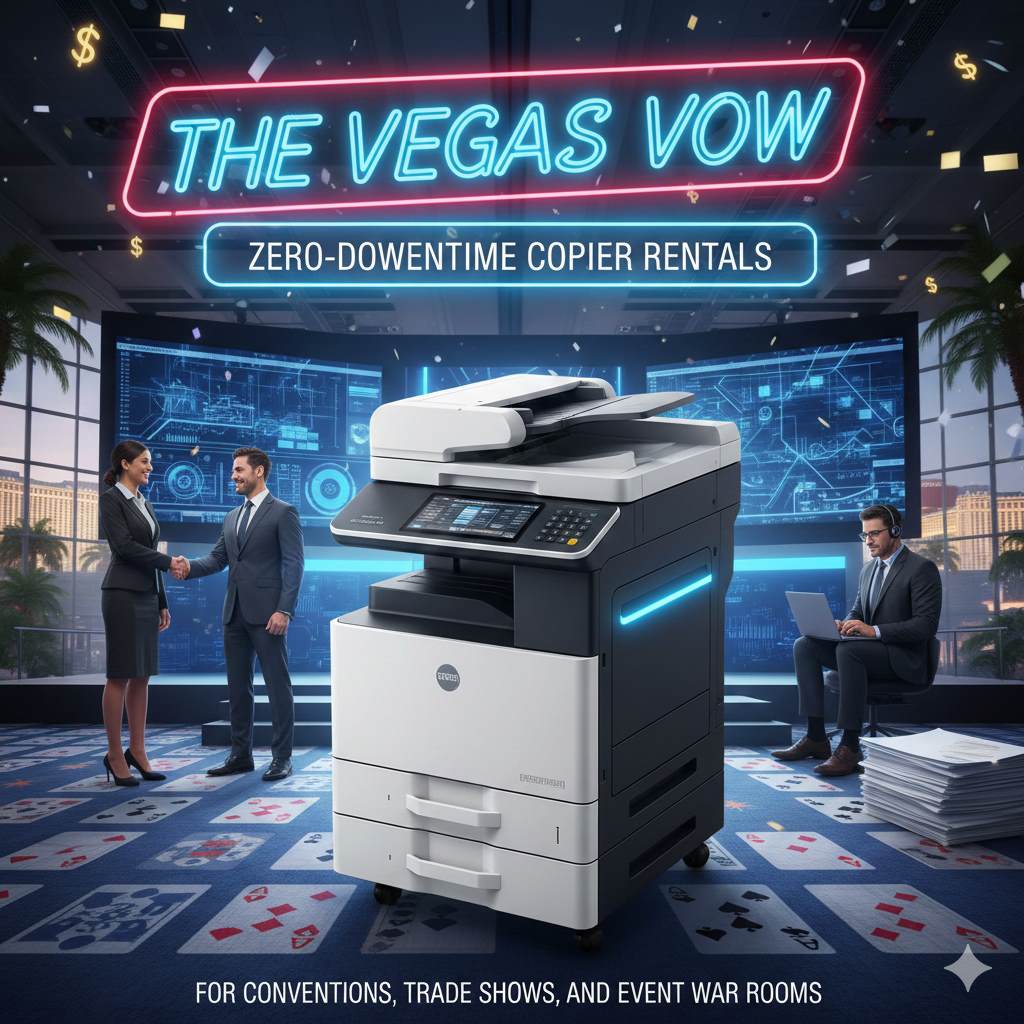 You are currently viewing The Vegas Vow: Zero-Downtime Copier Rentals for Conventions, Trade Shows, and Event War Rooms