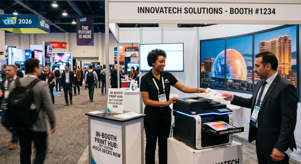 You are currently viewing The “Booth-Side” Print Hub: Why Vegas Exhibitors Are Going Private